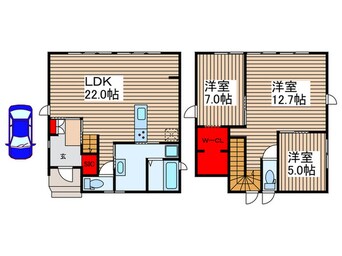 間取図 鶴ヶ島市藤金貸家1