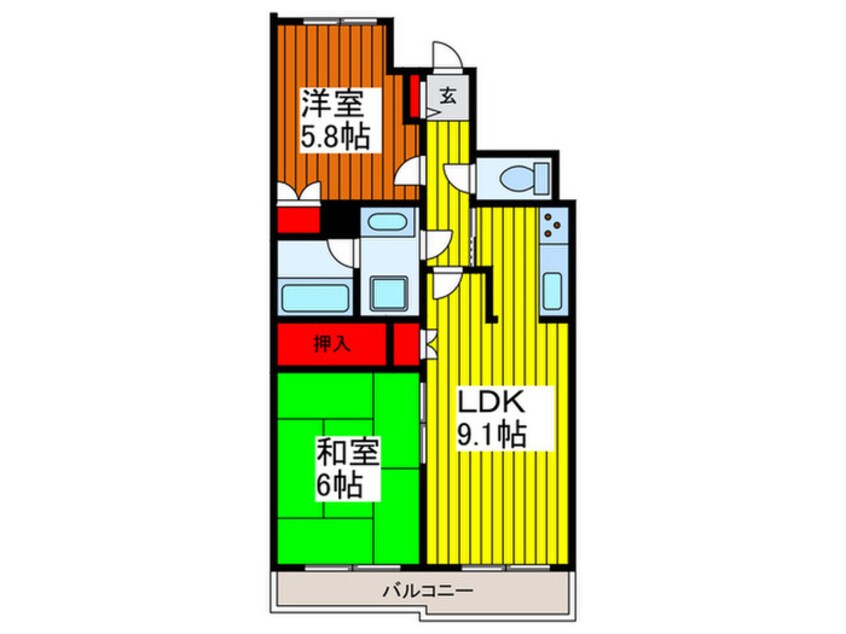 間取図 川口弥平パークホームズ（305）