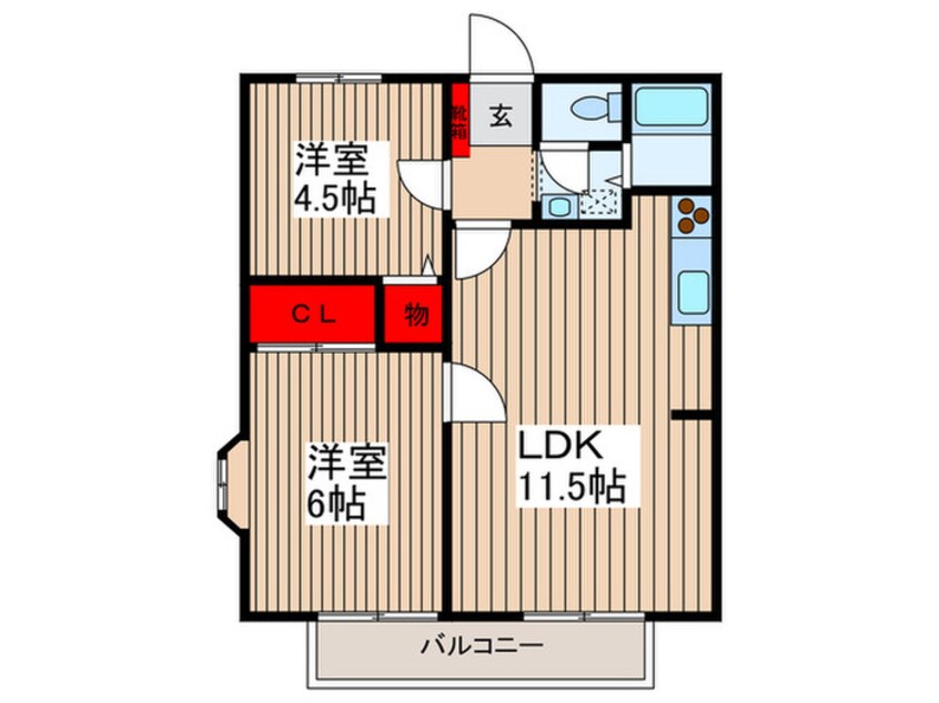 間取図 ビーライン日信Ｃ