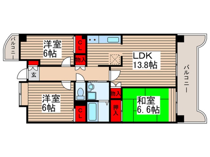 間取図 コーポレート西船橋