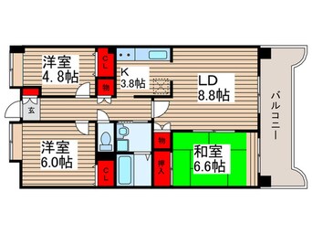 間取図 コーポレート西船橋