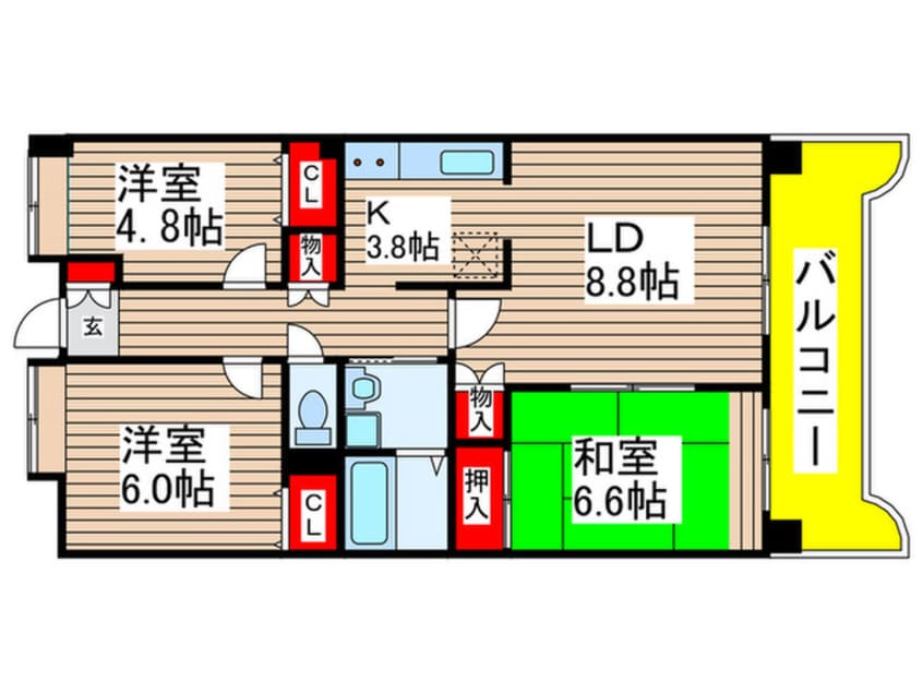 間取図 コーポレート西船橋