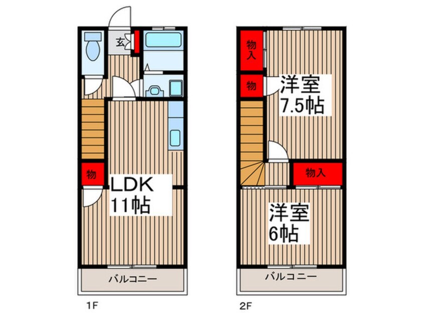 間取図 メゾンドボヌ－ルＣ棟