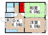 恩田コーポ 2DKの間取り