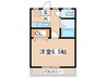 アースパックス　１号棟 1Kの間取り
