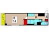 b`CASA　TAK綾瀬 1Kの間取り