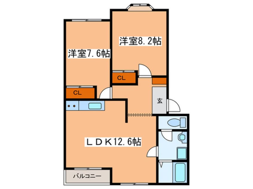 間取図 クライン・ブルーメ
