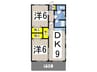 希望荘 2DKの間取り