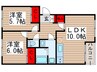 エスポアール 2LDKの間取り