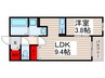 Domani 1LDKの間取り