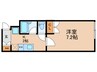 パークコート桜川 1Kの間取り