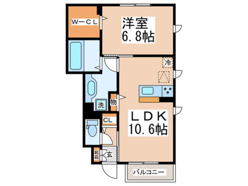 間取図 Ｆｒｉｓｃｈｅｒ　Ｍｏｒｇｅｎ