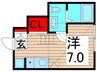 FERIO綾瀬ウエストコート 1Rの間取り