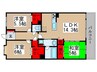 レジディア東松戸 3LDKの間取り