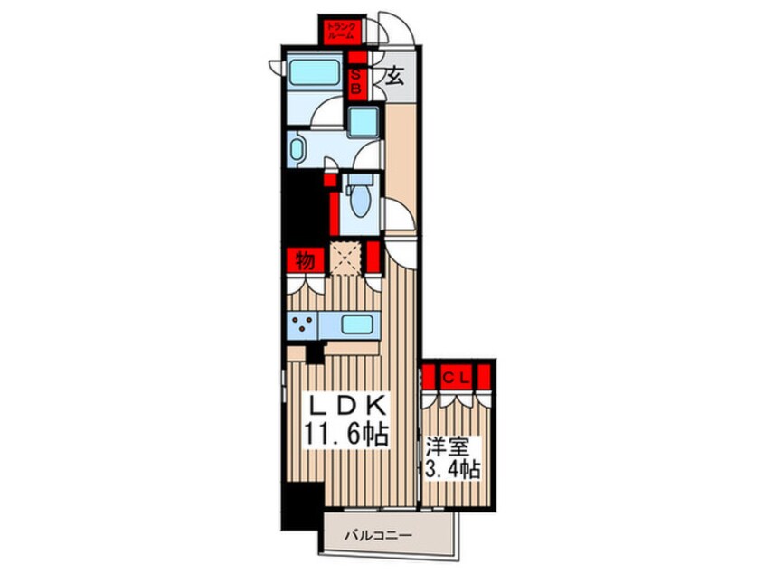 間取図 クレストコート清澄庭園