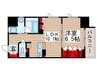 レジディア新御徒町 1LDKの間取り
