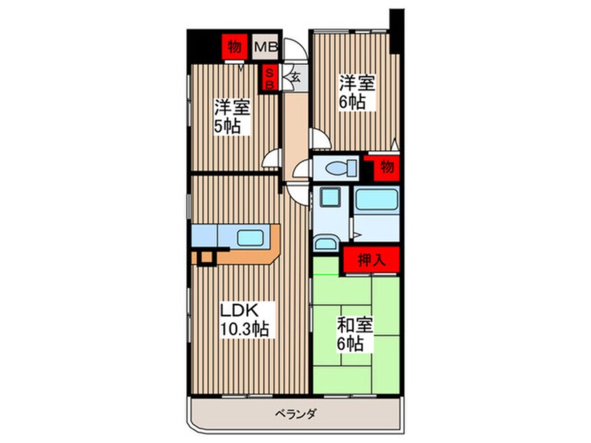 間取図 ﾛﾏｰﾅ伍番館