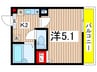 メルディア京王稲田堤 1Kの間取り