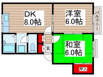 間取図 ム－ンシャイン弐番館