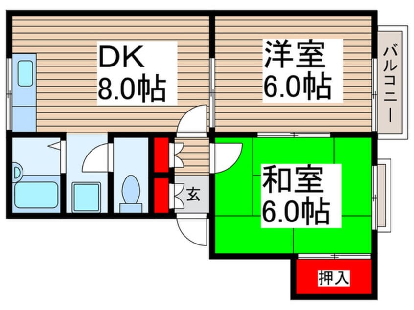 間取図 ム－ンシャイン弐番館