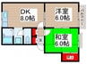 ム－ンシャイン弐番館 2DKの間取り