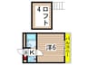 ジュネパレス稲毛第２ 1Kの間取り