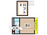 ジュネパレス稲毛第２ 1Kの間取り