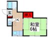 勝木荘 1Kの間取り