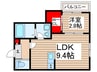 リディアコート南流山Ⅰ 1LDKの間取り