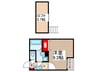 グランコート松戸 1Kの間取り