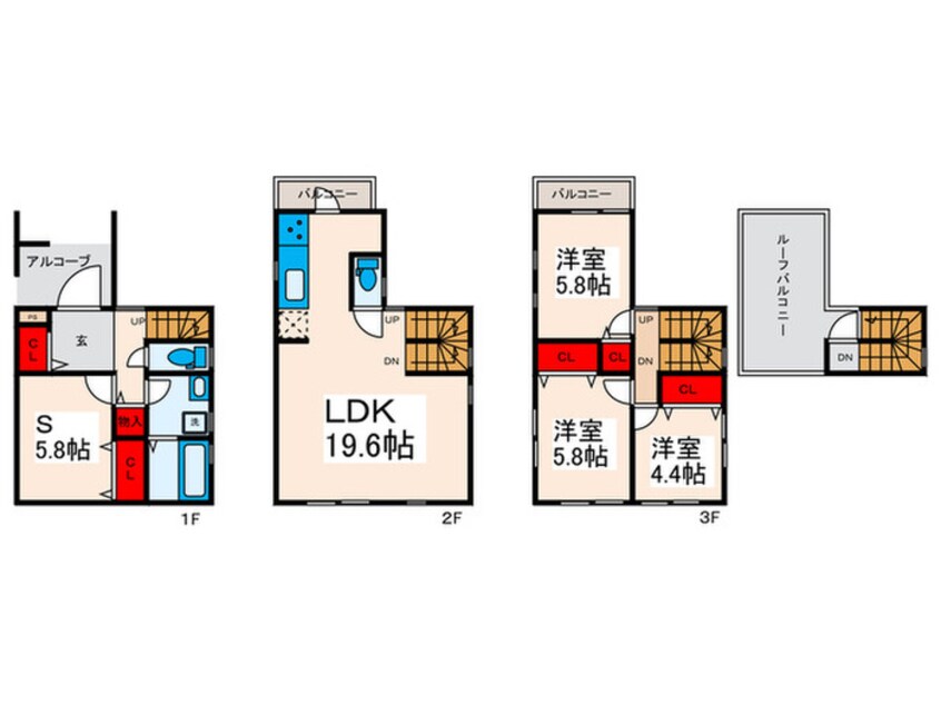 間取図 千住５丁目貸家