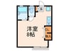 秀栄荘 1Rの間取り