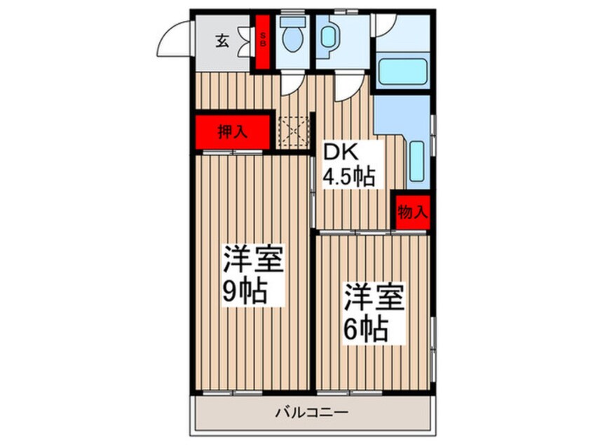 間取図 ブランベ－ルⅡ