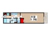 リブリ・パークヒルズ 1Kの間取り