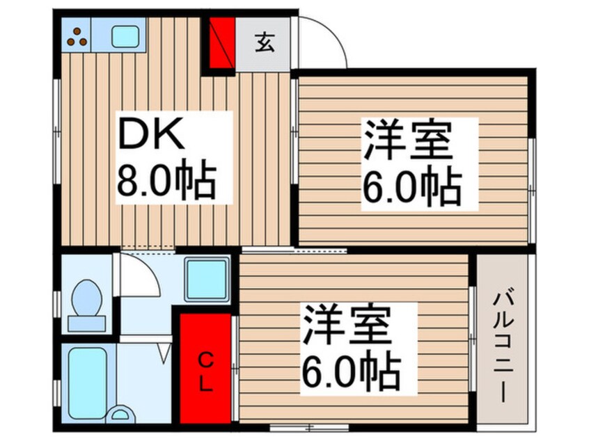 間取図 シャトー勝平