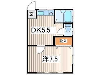 間取図 黒坂アパ－ト