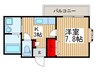 グランシャトー津田沼 1Kの間取り
