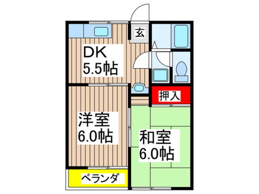 間取図 サニ－ライフ市川