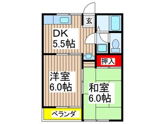 間取図 サニ－ライフ市川