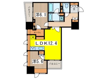 間取図 ﾐﾚｱｺｰﾄ銀座ﾌﾟﾚﾐｱ