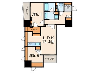 間取図 ﾐﾚｱｺｰﾄ銀座ﾌﾟﾚﾐｱ