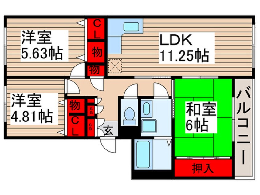 間取図 INOVE松戸六高台B