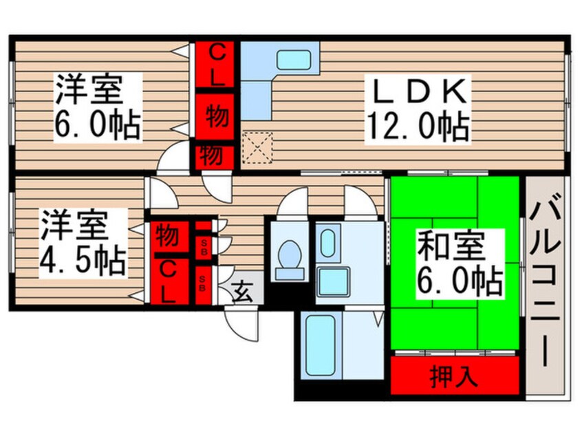 間取図 INOVE松戸六高台B