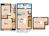 ドミシール影取レジデンス2 2LDKの間取り