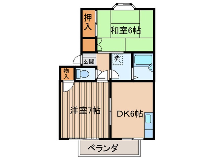 間取図 コーポ朝倉　Ａ