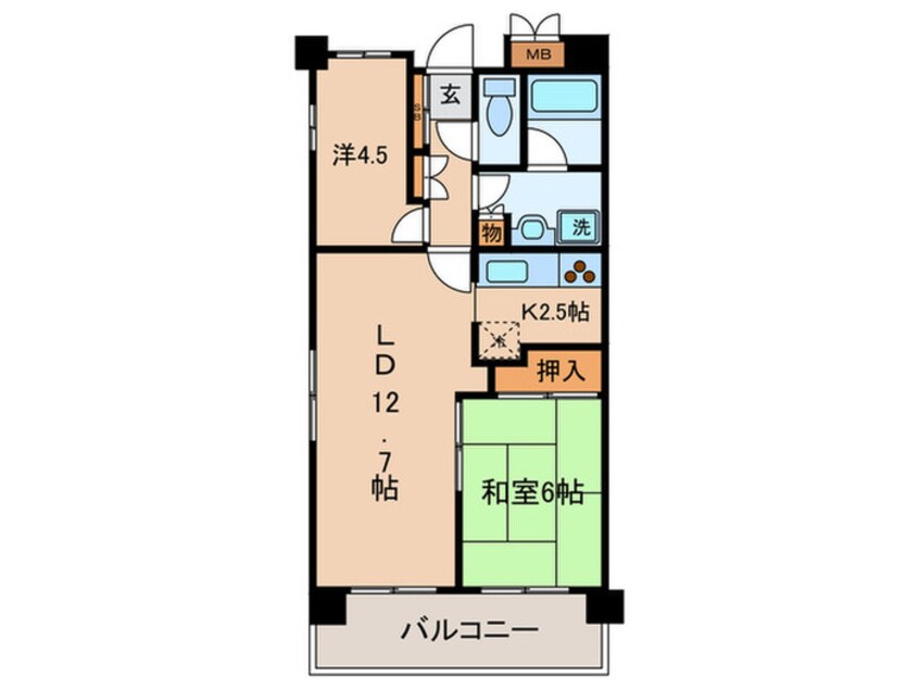 間取図 コンフォ－ル元住吉