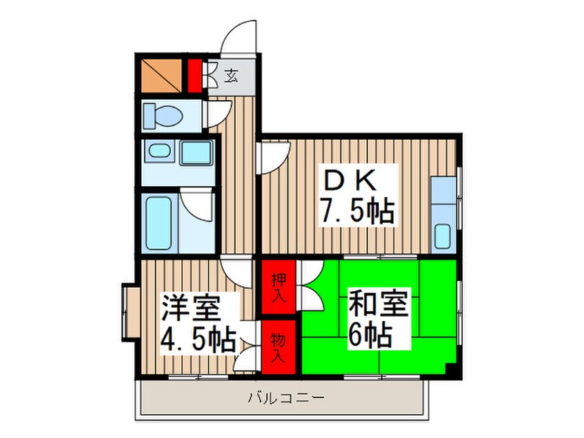 間取図 フラット市川