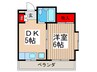 フラット市川 1DKの間取り