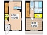 大鋸参番館 1LDKの間取り