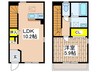 大鋸参番館 1LDKの間取り